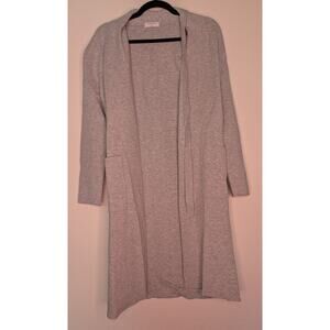 Aritzia Babaton Heather Gray Long Belted Cardigan S Capsule Cozy Cottagecore